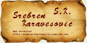Srebren Karavesović vizit kartica